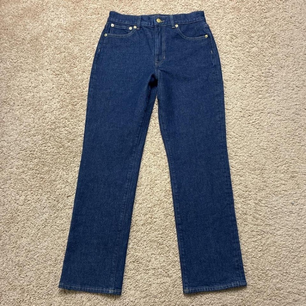 J.Crew 96 Straight High Rise Stretch Blue Jeans Size 27